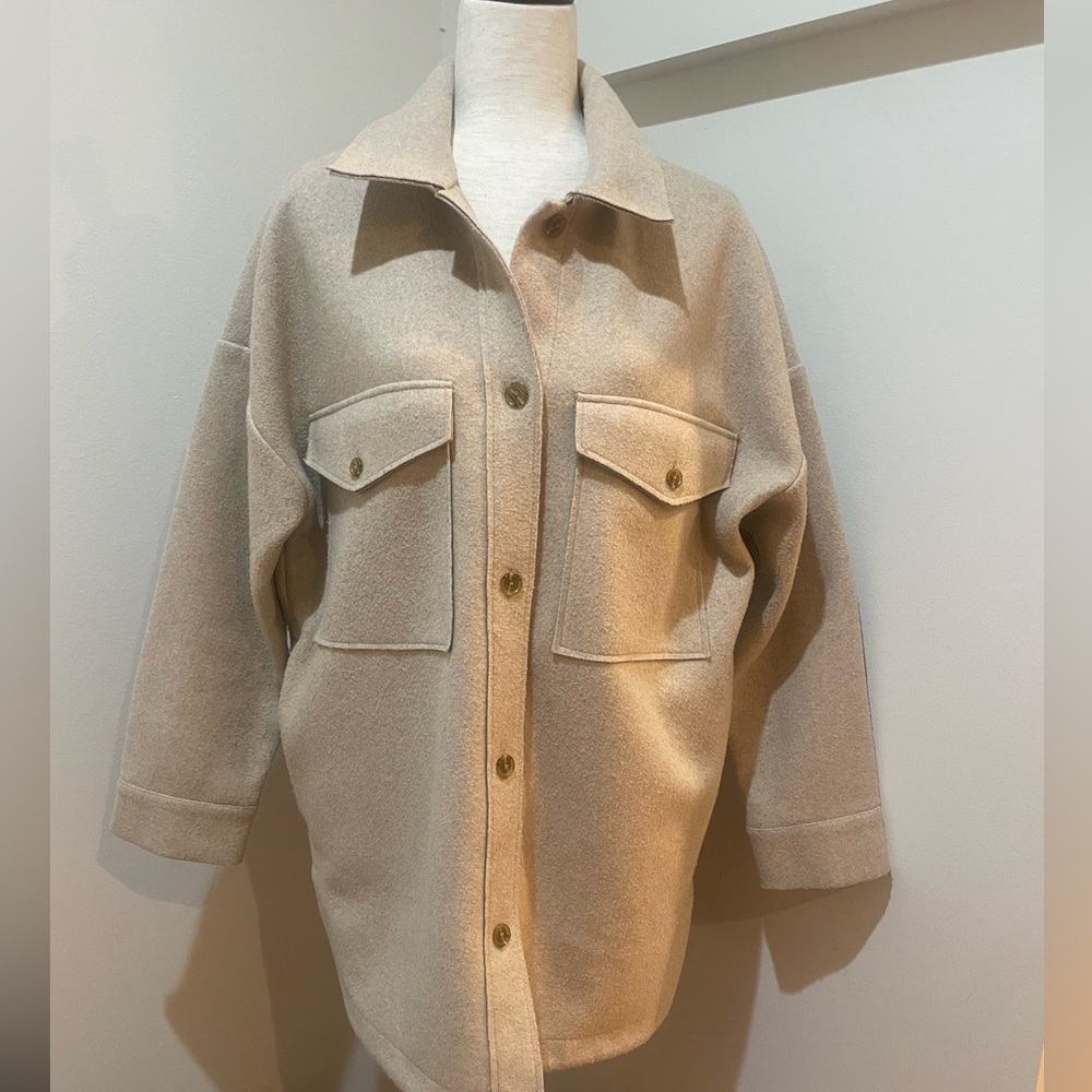 Banana Republic Beige Shirt Jacket